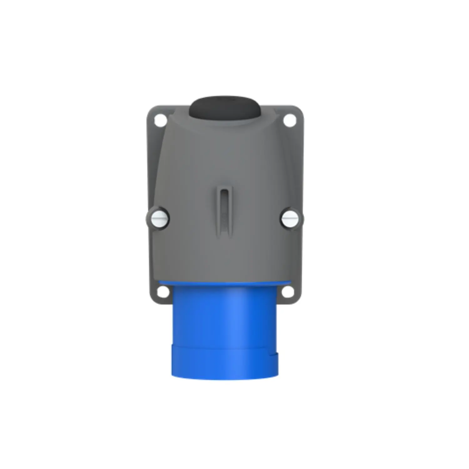Produktfoto 1 von 2CMA193290R1000 Amphenol 16 Ampere CEE Wandsteckverbinder 3-polig (2P+PE) Stift, Kodierung 6h blau 200/250V Frequenz 50 und 60Hz