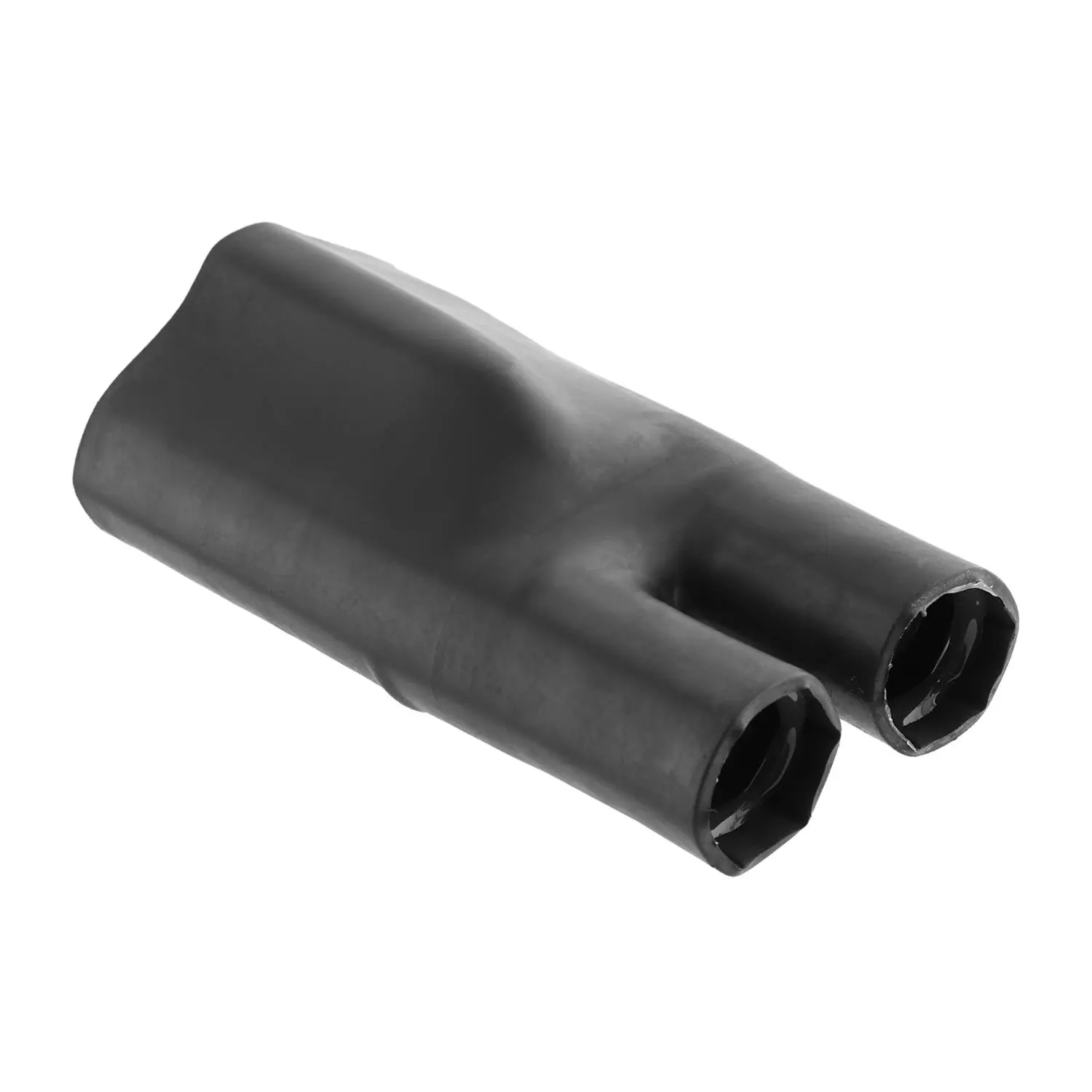 Produktfoto 1 von Schrumpf-Aufteilkappe mit Kleberbeschichtung 2,5:1, schwarz 2 Finger Schrumpftemperatur mind. 110°C
