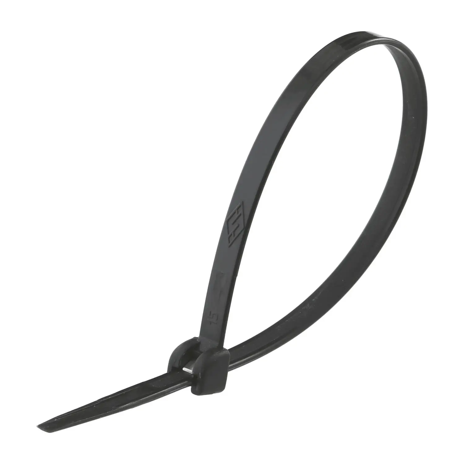 Produktfoto 1 von Kabelbinder universell einsetzbar mit Metallzunge VPE 100 Stück Maße L/B/H 200,0mm x 3,6mm, Farbe schwarz