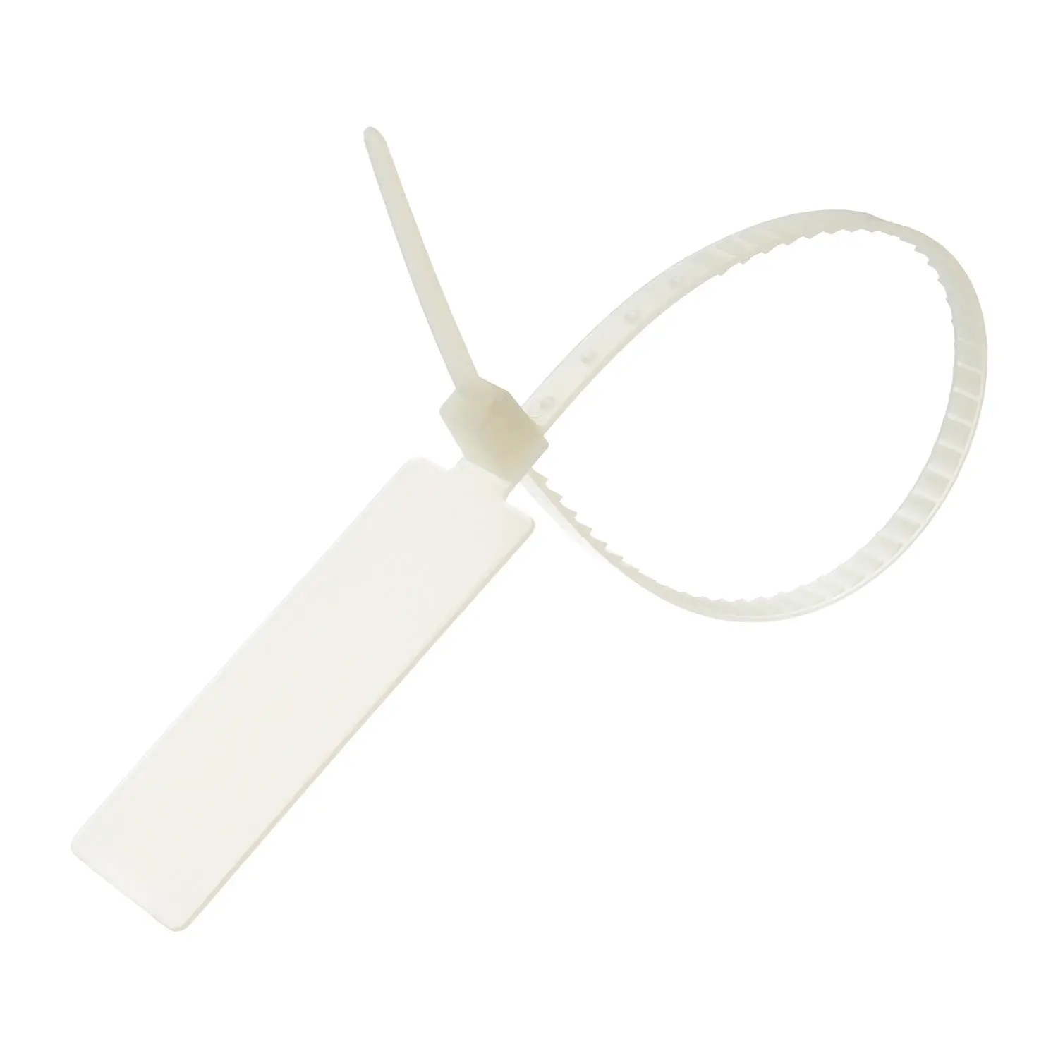 Produktfoto 1 von Sicherheitskabelbinder mit großem Beschriftungsfeld VPE 100 Stück Maße L/B/H 365,0mm x 7,0mm, Farbe natur