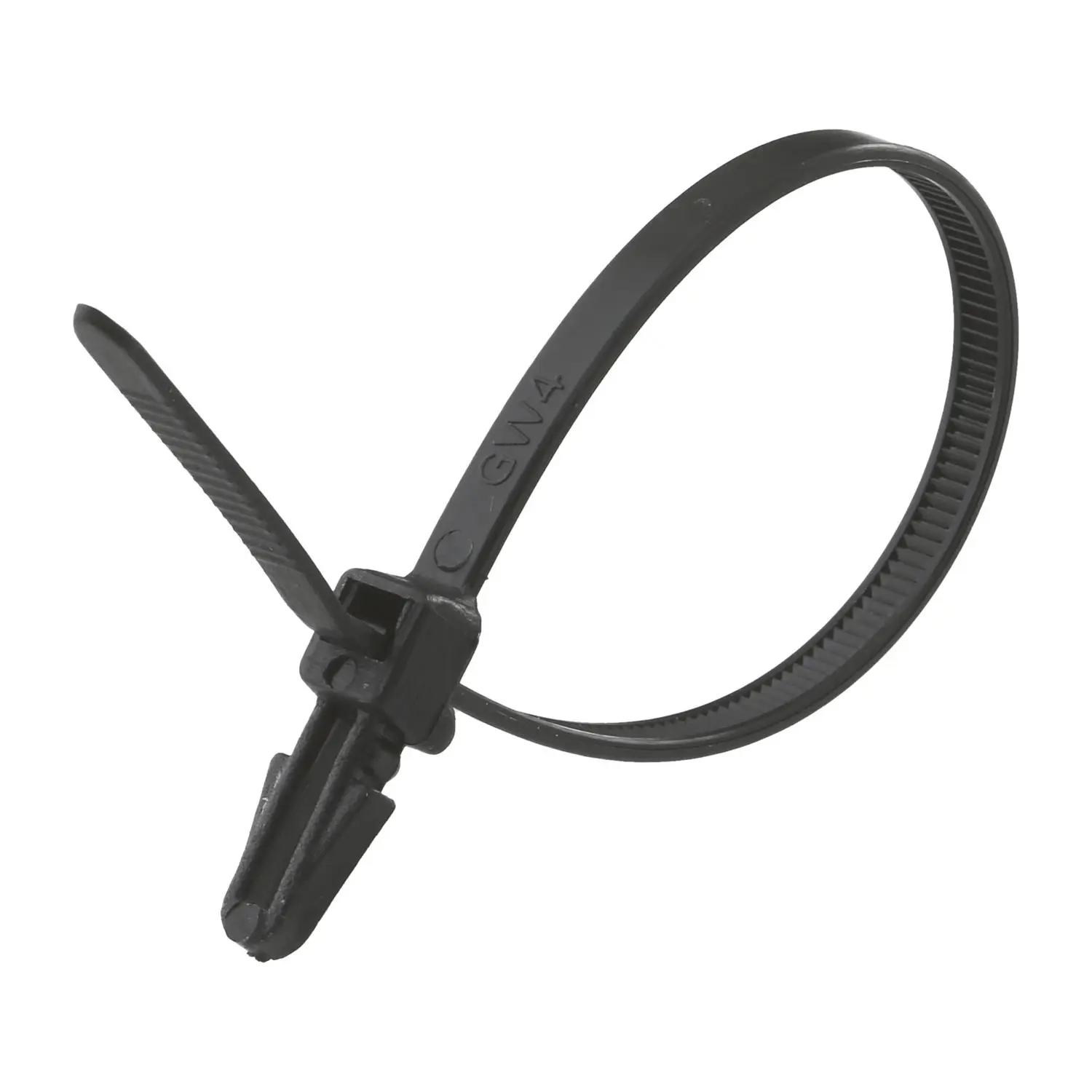 Produktfoto 1 von Kabelbinder mit Spreizanker VPE 100 Stück Maße L/B/H 150,0mm x 3,6mm, Farbe schwarz
