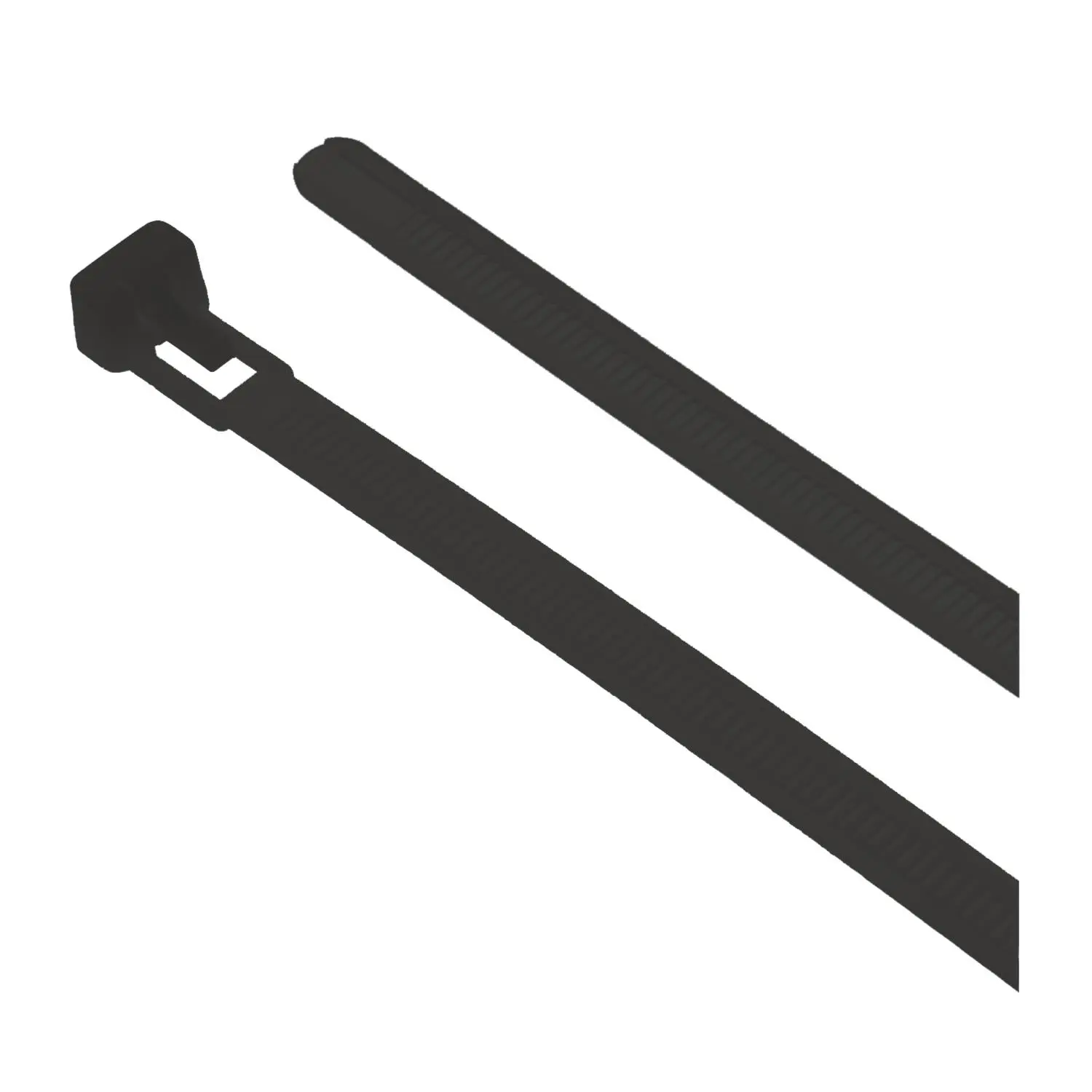 Produktfoto 1 von Kabelbinder mit integrierten Schnellverschluss wiederlösbar wiederverwendbar, VPE 100 Stück Maße L/B/H 300,0mm x 7,6mm, Farbe schwarz