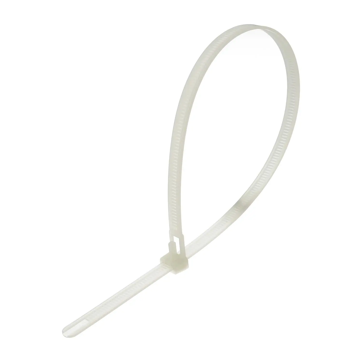 Kabelbinder mit integrierten Schnellverschluss wiederlösbar wiederverwendbar, VPE 100 Stück Maße L/B/H 150,0mm x 7,6mm, Farbe natur