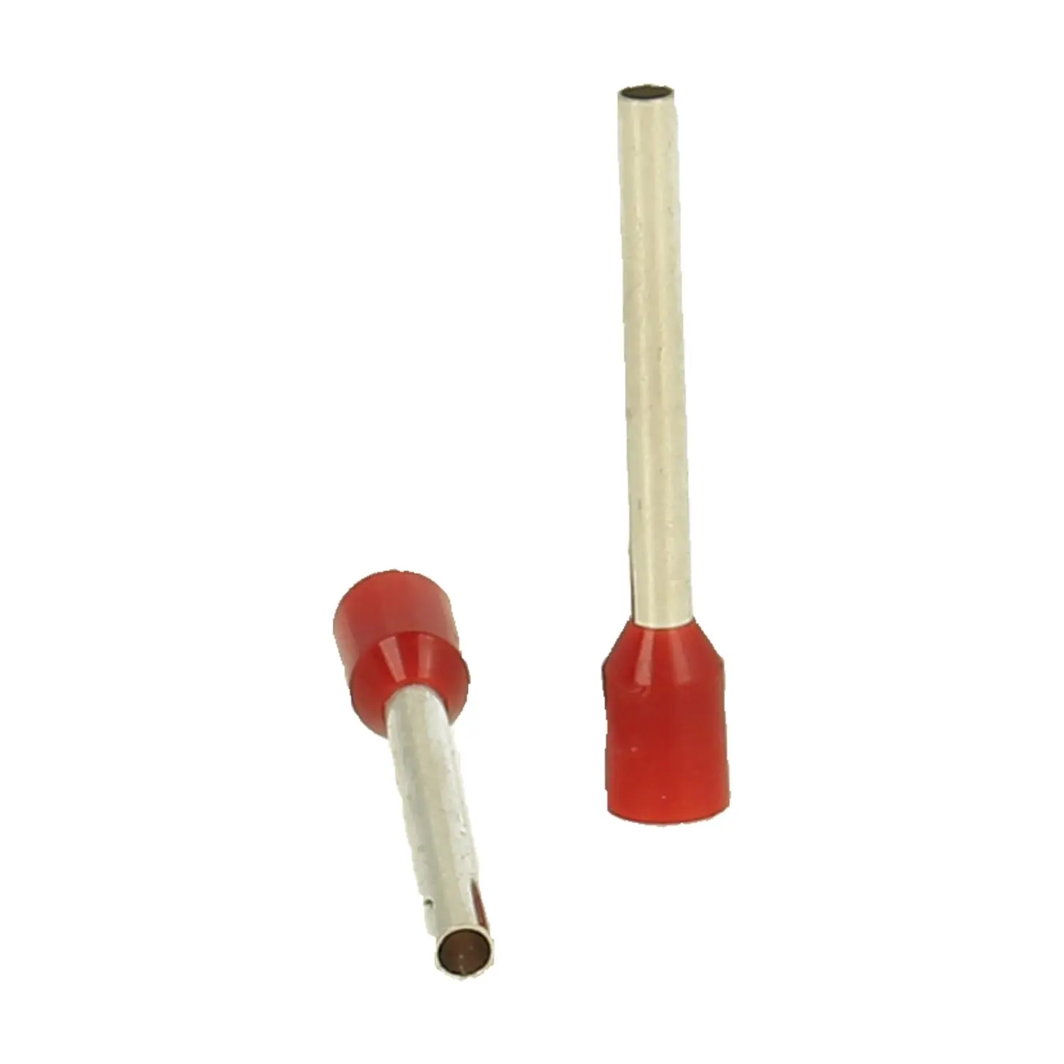 Produktfoto 1 von Aderendhülsen DIN 46228 Teil 4 isoliert, Größe L, Farbe Kodierung WE Querschnitt 1,5mm² rot