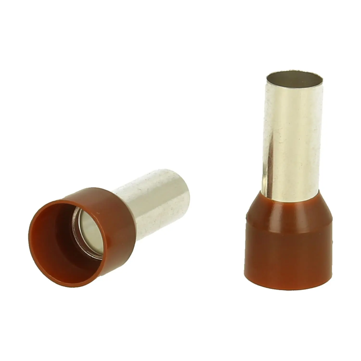 Aderendhülsen DIN 46228 Teil 4 isoliert, Größe N, Farbe Kodierung WE Querschnitt 25mm² braun