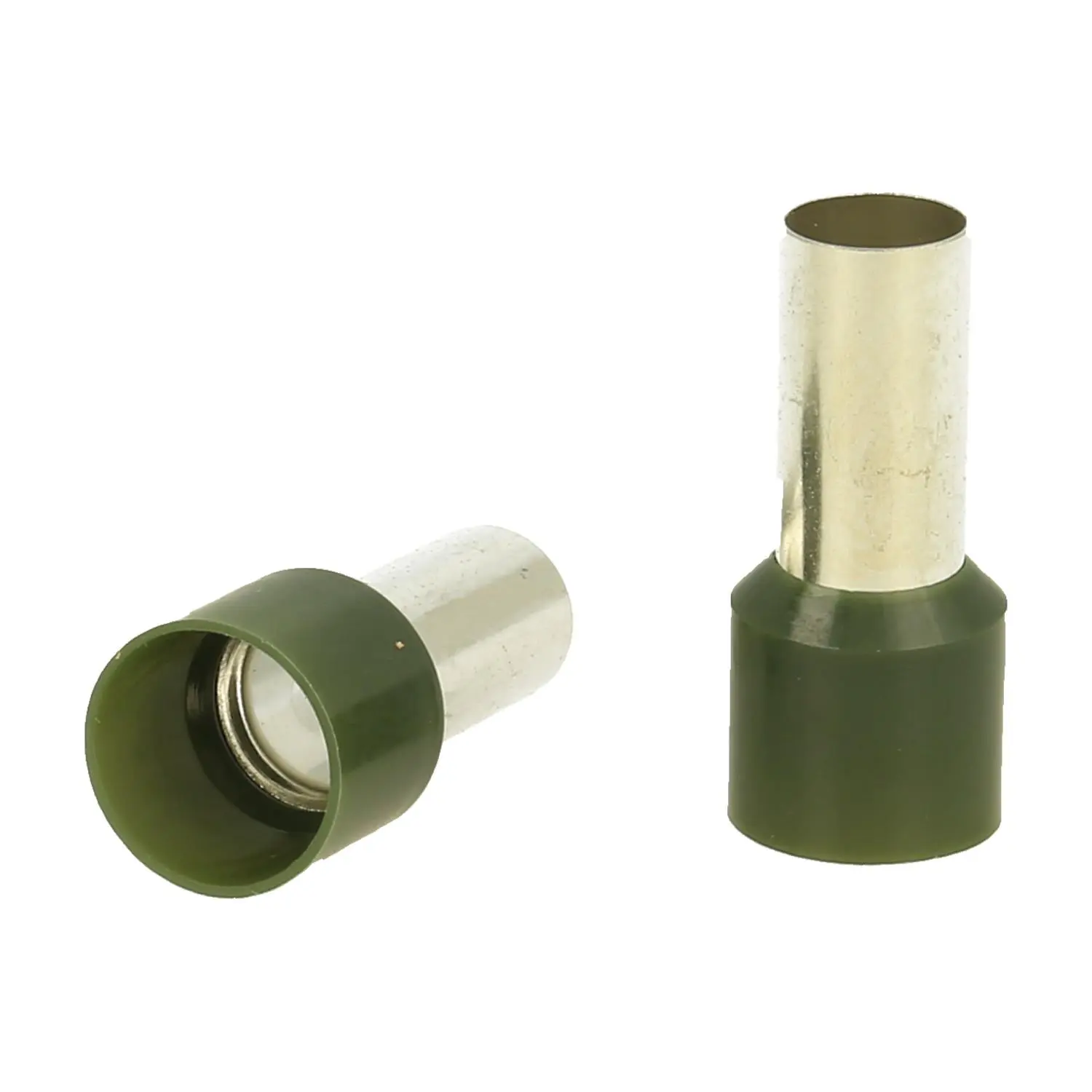 Produktfoto 1 von Aderendhülsen DIN 46228 Teil 4 isoliert, Größe N, Farbe Kodierung WE Querschnitt 50mm² oliv