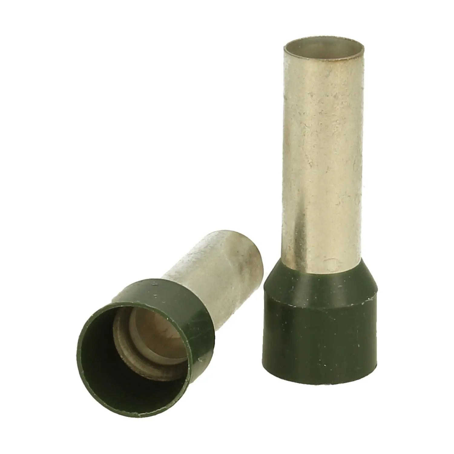 Produktfoto 1 von Aderendhülsen DIN 46228 Teil 4 isoliert, Größe L, Farbe Kodierung WE Querschnitt 50mm² oliv