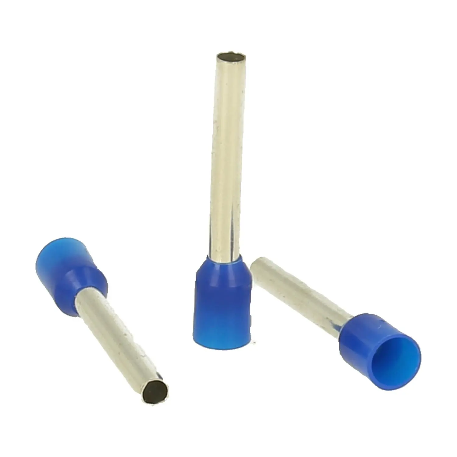 Produktfoto 1 von Aderendhülsen DIN 46228 Teil 4 isoliert, Größe L, Farbe Kodierung DIN Querschnitt 2,5mm² blau
