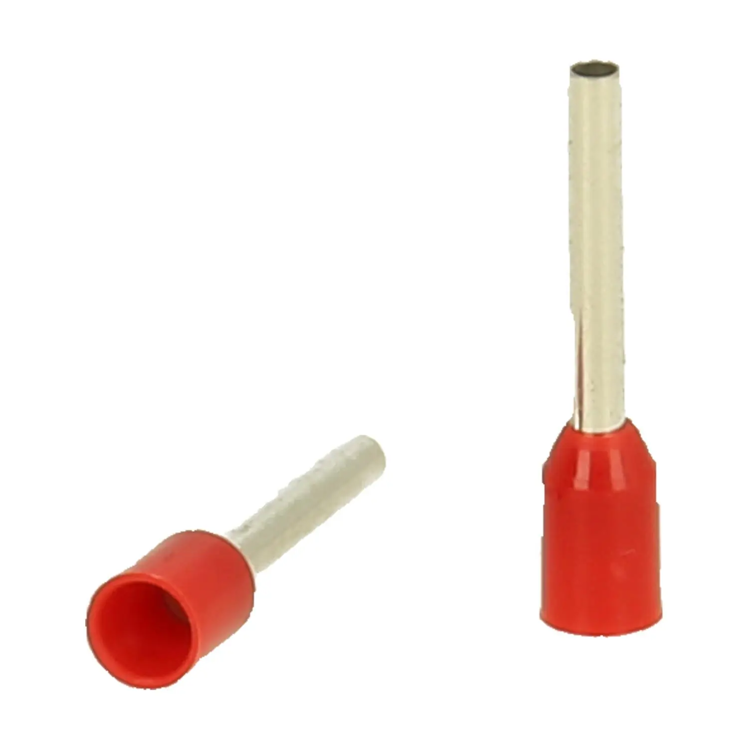 Produktfoto 1 von Aderendhülsen DIN 46228 Teil 4 isoliert, Größe L, Farbe Kodierung DIN Querschnitt 1mm² rot