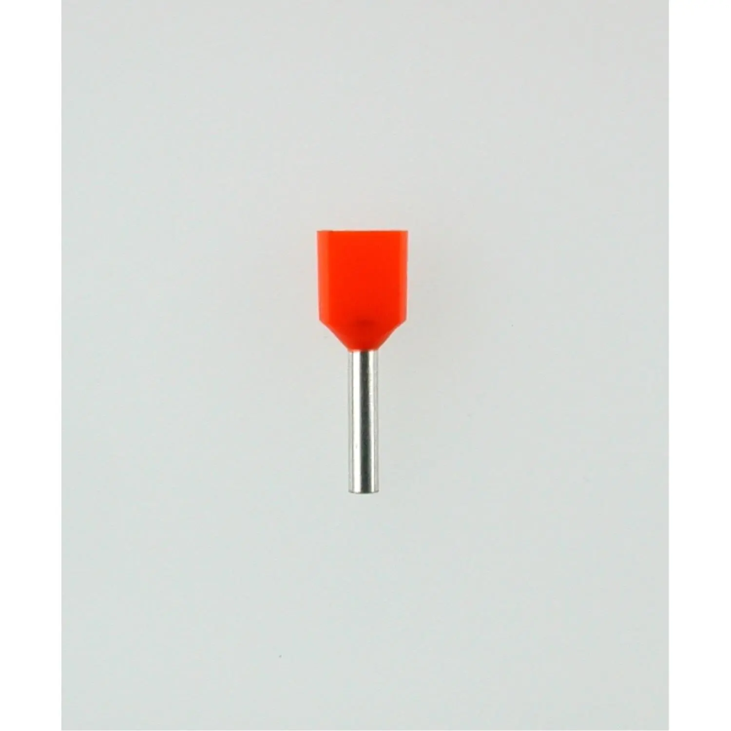 Produktfoto 1 von TWIN-Aderendhülsen isoliert, Größe N, Farbe Kodierung WE Querschnitt 2x 0,5mm² orange