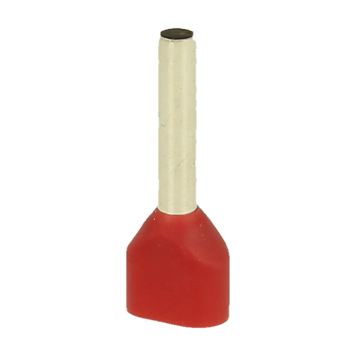 Produktfoto 1 von TWIN-Aderendhülsen isoliert, Größe L, Farbe Kodierung WE Querschnitt 2x 1,5mm² rot