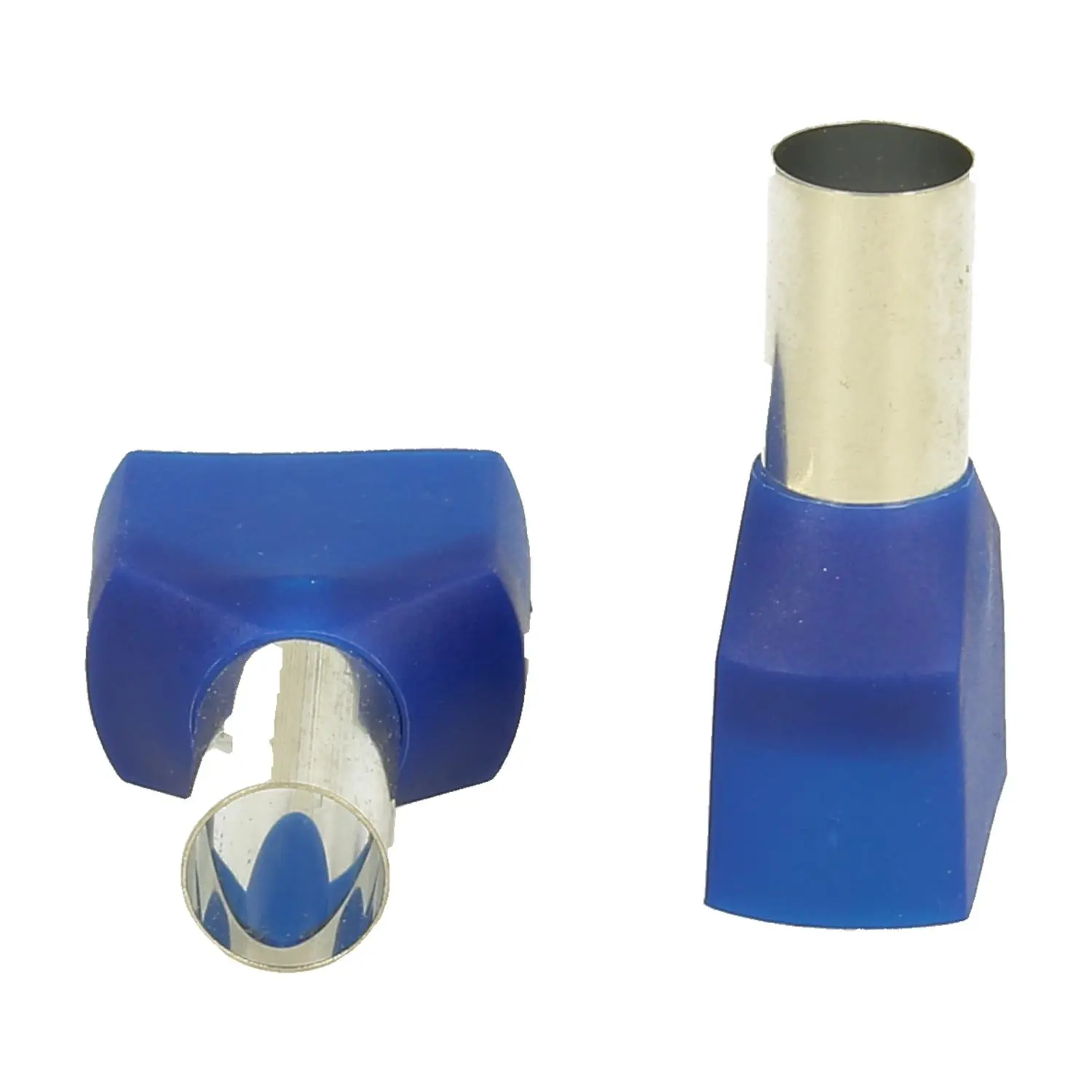 Produktfoto 1 von TWIN-Aderendhülsen isoliert, Größe N, Farbe Kodierung DIN Querschnitt 2x 16mm² blau