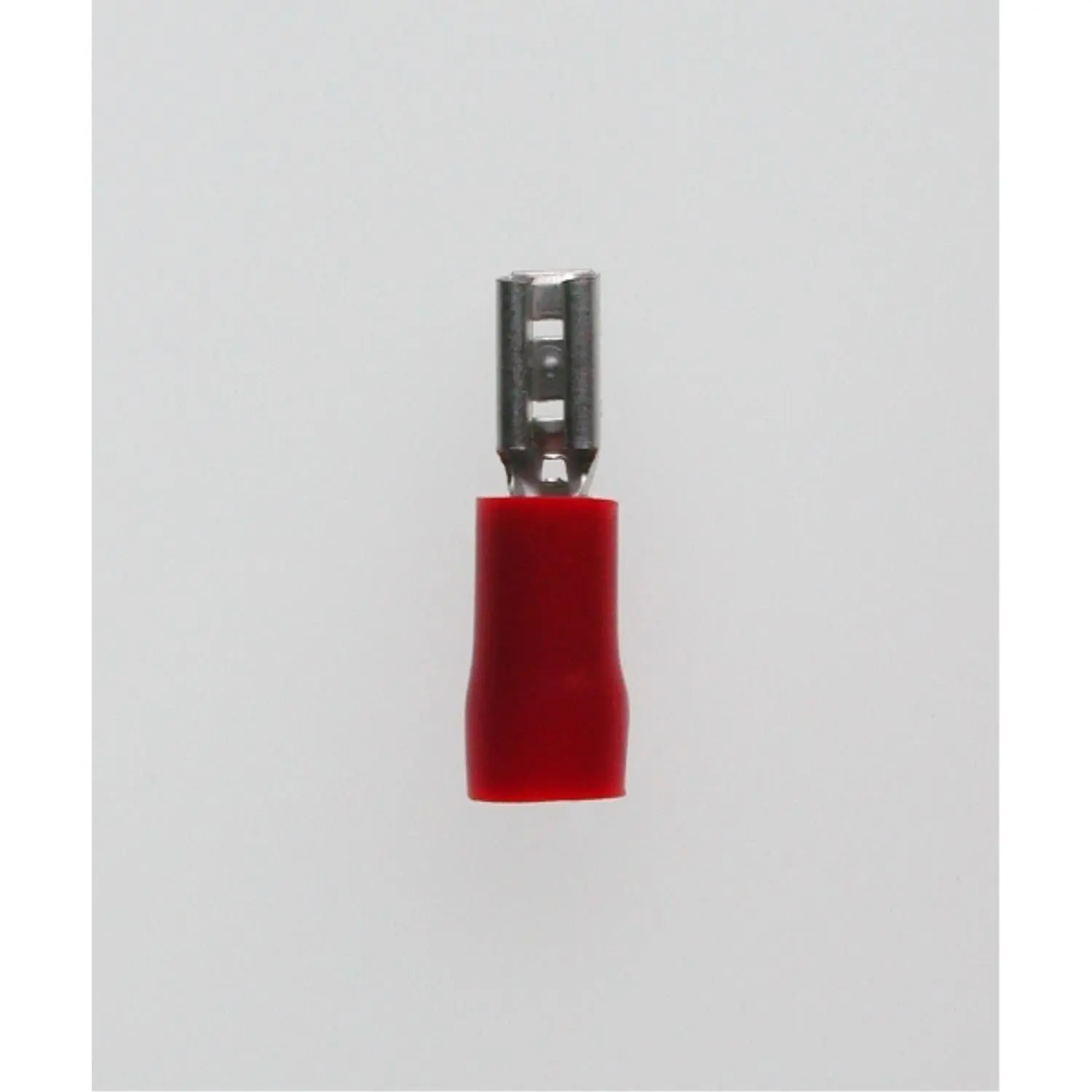 Produktfoto 1 von Flachsteckhülsen DIN 46245, Steckgröße 2,8 x 0,8mm isoliert, mit Isolationscrimp Querschnitt 0,5mm² - 1,5mm² rot