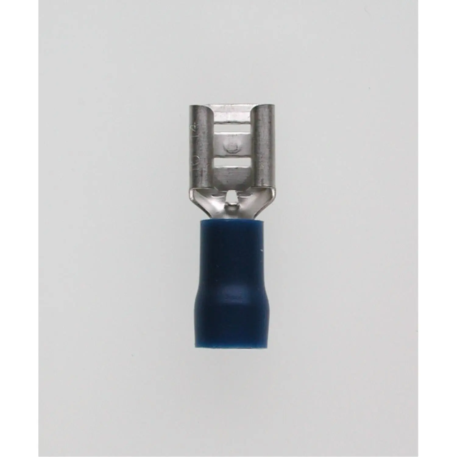 Produktfoto 1 von Flachsteckhülsen DIN 46245, Steckgröße 6,3 x 0,8mm isoliert, mit Isolationscrimp Querschnitt 1,5mm² - 2,5mm² blau