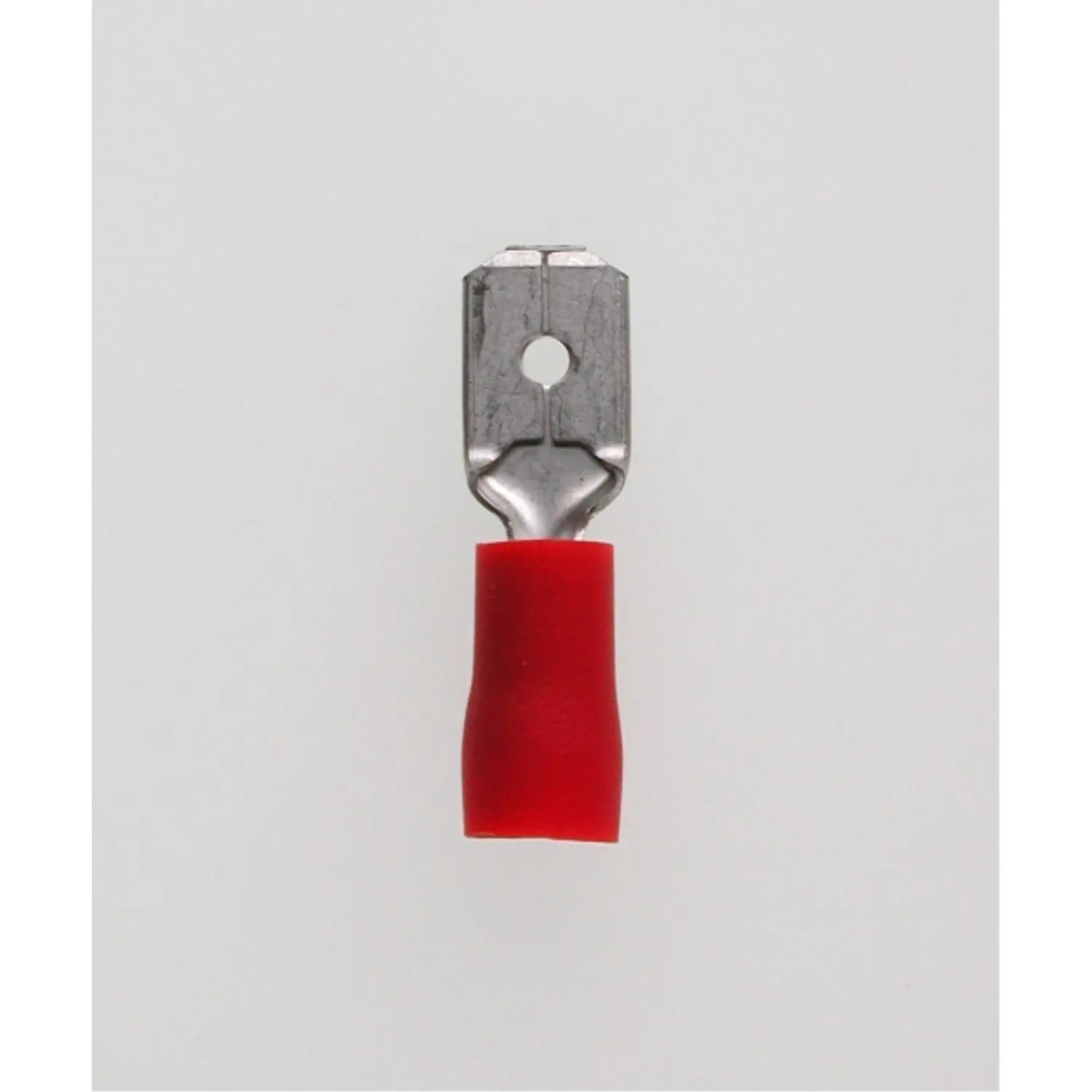 Produktfoto 1 von Flachstecker, Steckgröße 6,3 x 0,8mm isoliert, mit Isolationscrimp, ohne Rastzunge Querschnitt 0,5mm² - 1,5mm² rot