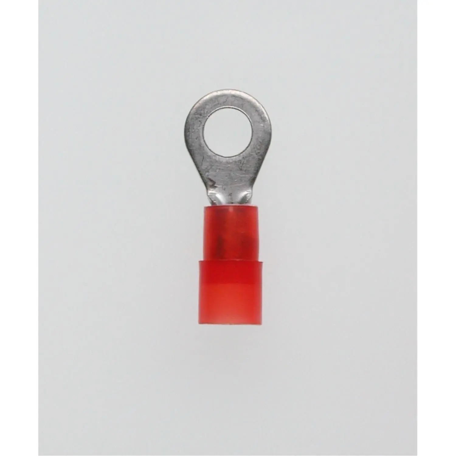Produktfoto 1 von Quetschkabelschuh DIN 46237 isoliert, Ringform Querschnitt 0,5mm² - 1,5mm² rot, transparent