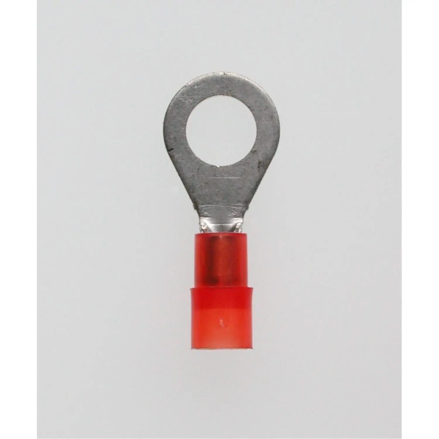 Produktfoto 1 von Quetschkabelschuh DIN 46237 isoliert, Ringform Querschnitt 0,5mm² - 1,5mm² rot, transparent