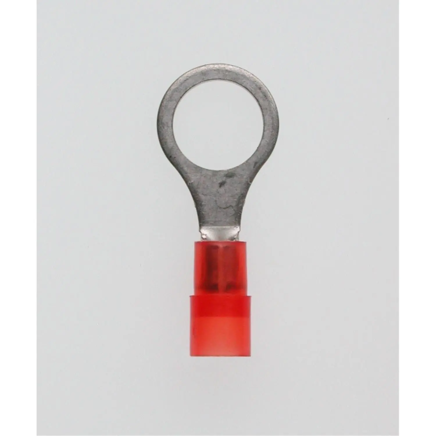 Produktfoto 1 von Quetschkabelschuh DIN 46237 isoliert, Ringform Querschnitt 0,5mm² - 1,5mm² rot, transparent