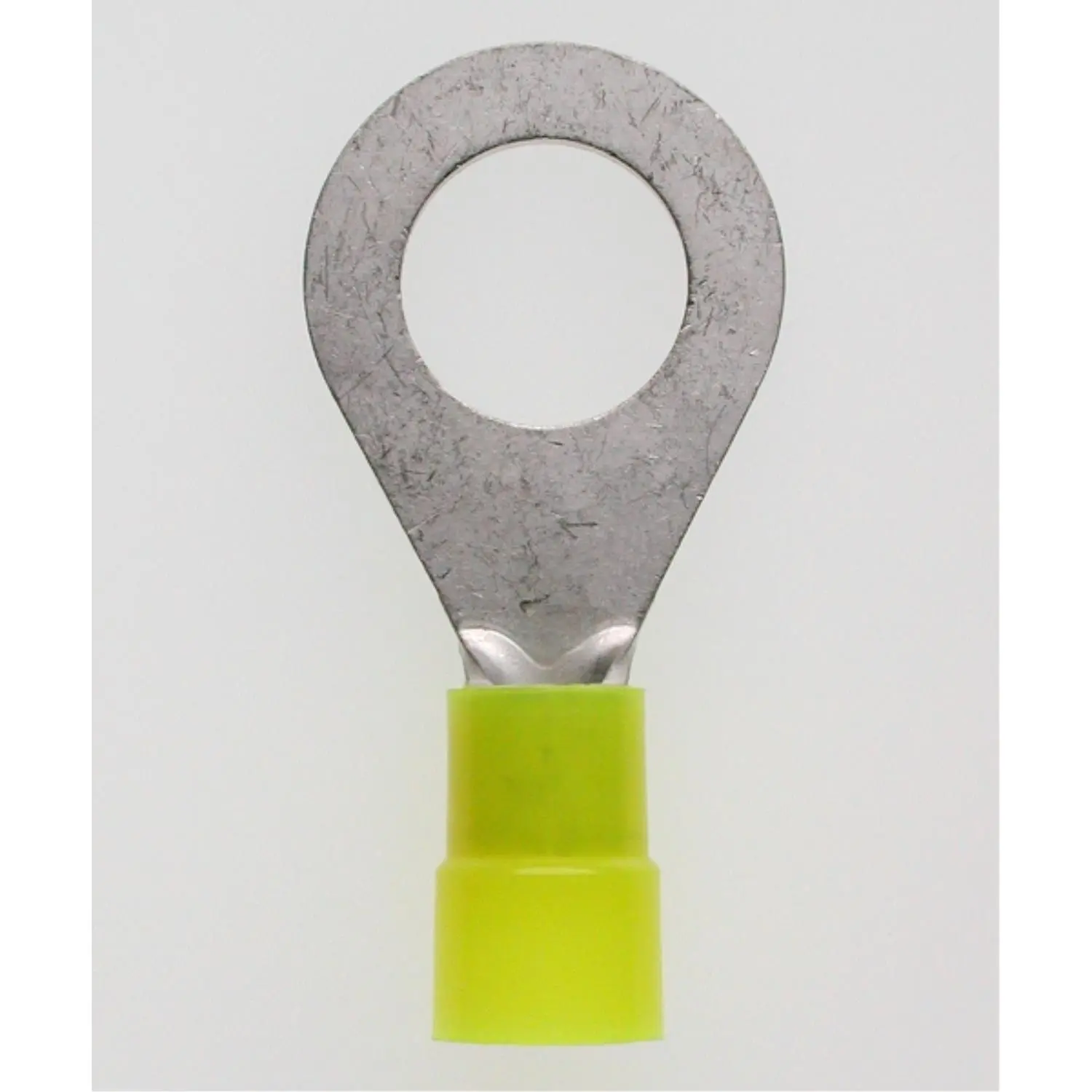Produktfoto 1 von Quetschkabelschuh DIN 46237 isoliert, Ringform Querschnitt 4mm² - 6mm² gelb, transparent