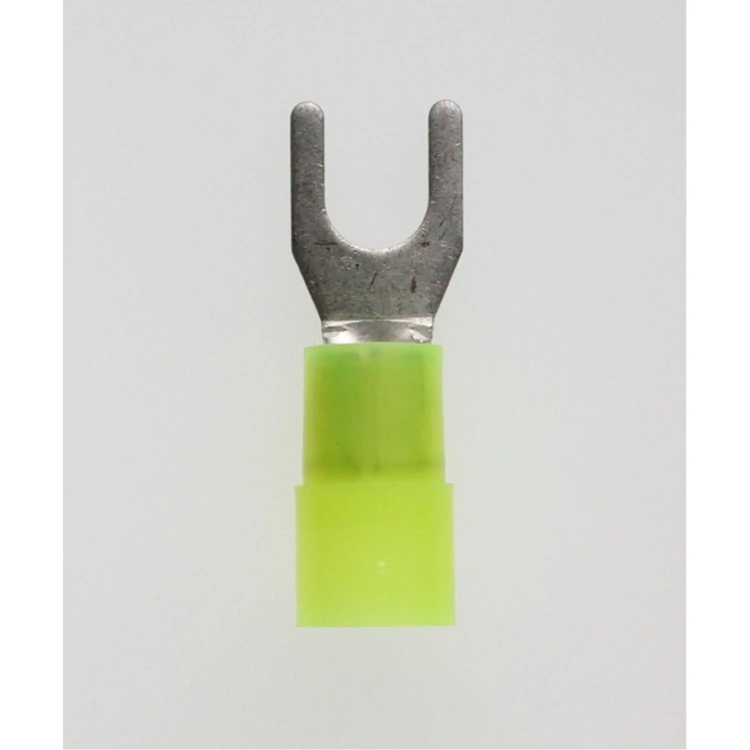 Produktfoto 1 von Quetschkabelschuh DIN 46237 isoliert, Gabelform Querschnitt 4mm² - 6mm² gelb, transparent