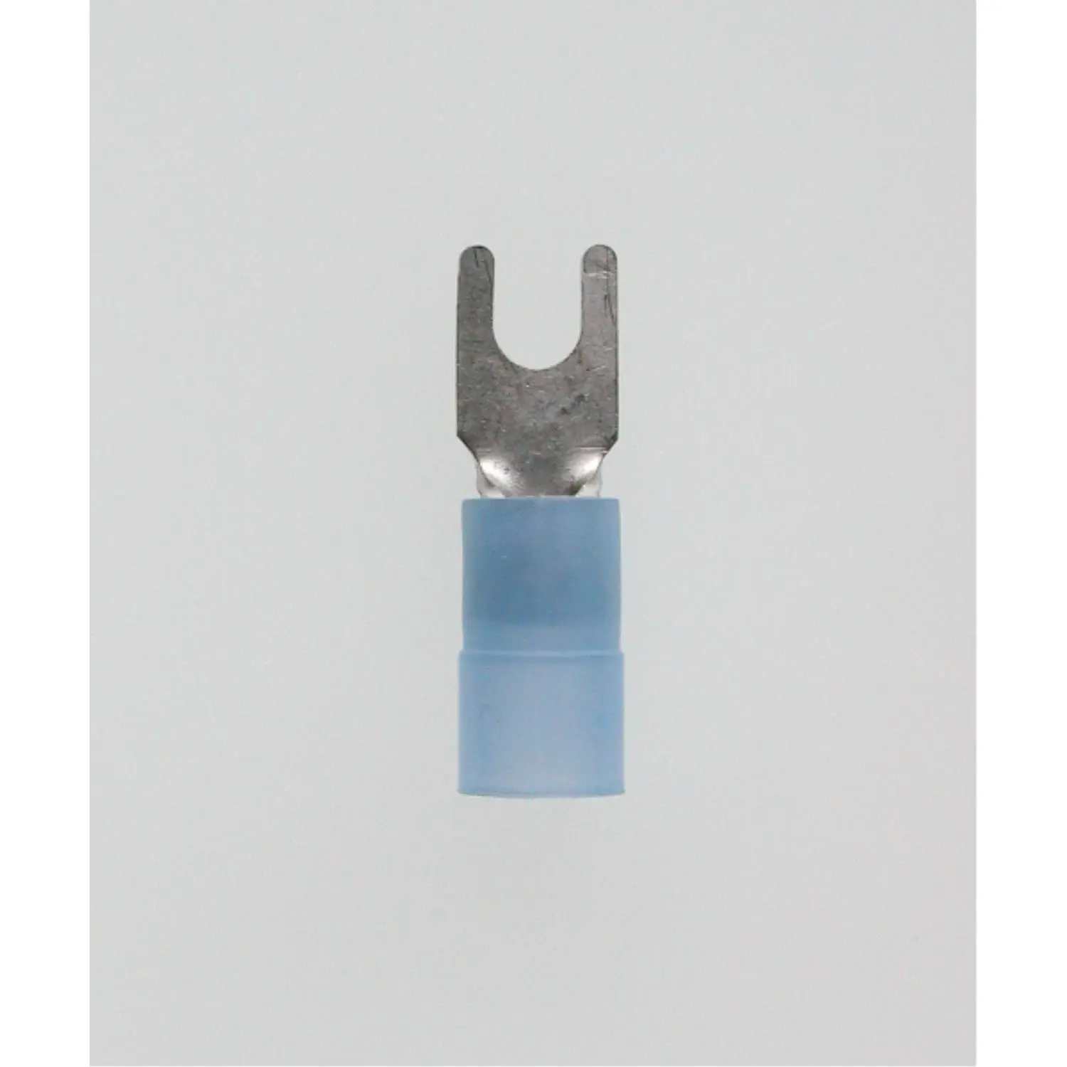 Produktfoto 1 von Quetschkabelschuh DIN 46237 isoliert, Gabelform Querschnitt 1,5mm² - 2,5mm² blau, transparent