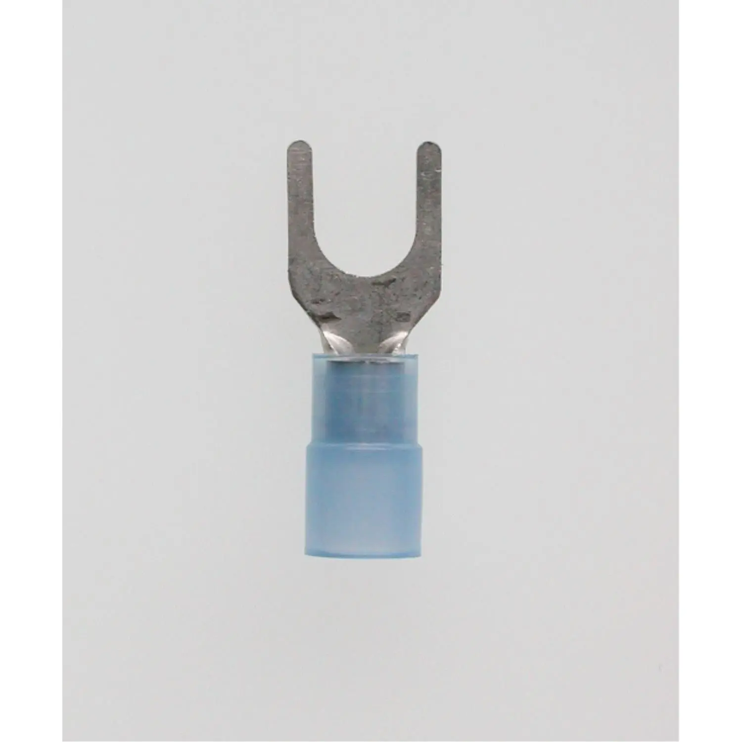 Produktfoto 1 von Quetschkabelschuh DIN 46237 isoliert, Gabelform Querschnitt 1,5mm² - 2,5mm² blau, transparent
