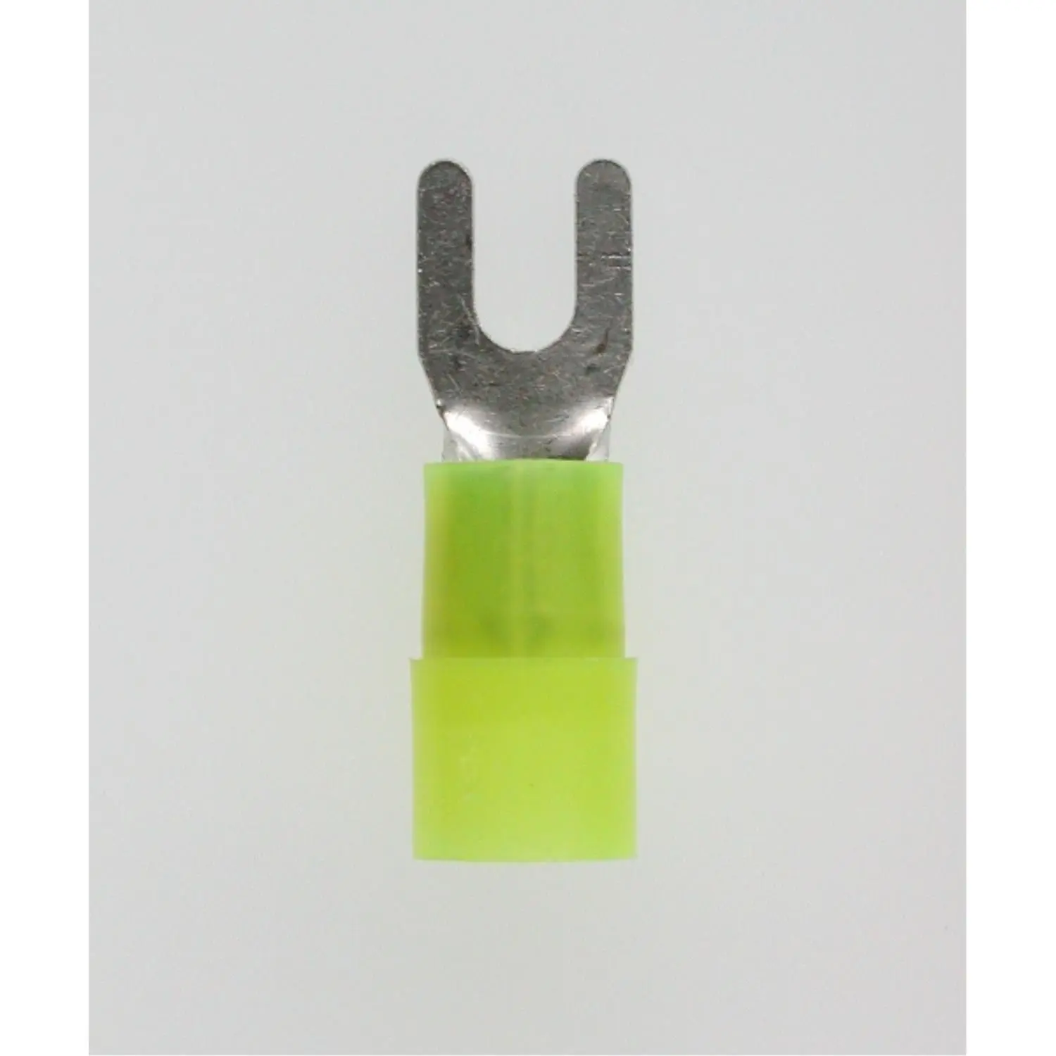 Produktfoto 1 von Quetschkabelschuh DIN 46237 isoliert, Gabelform Querschnitt 4mm² - 6mm² gelb, transparent