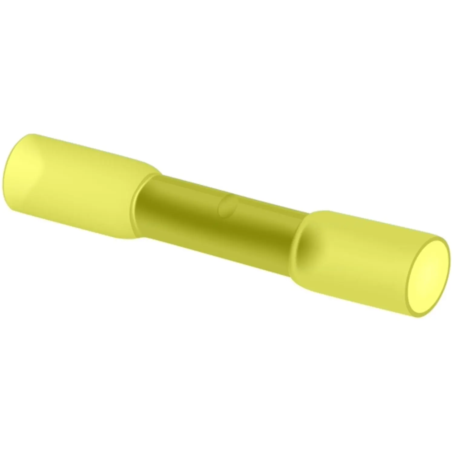 Produktfoto 1 von Stoßverbinder mit Schrumpfschlauch isoliert, Farbe Kodierung DIN Querschnitt 4mm² - 6mm² gelb, transparent