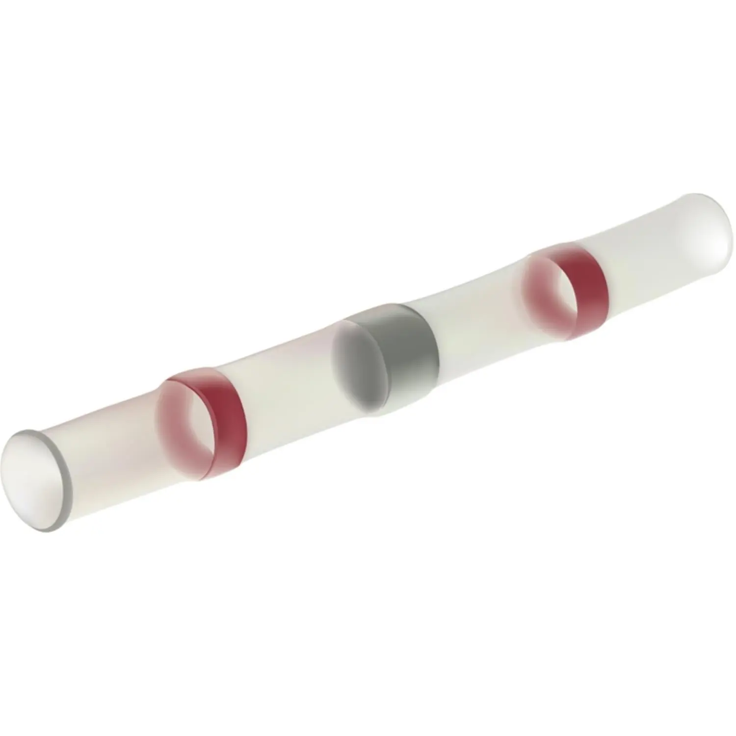 Produktfoto 1 von Lötverbinder mit Schrumpfschlauch isoliert, Farbe Kodierung DIN Querschnitt 0,5mm² - 1,5mm² rot, transparent