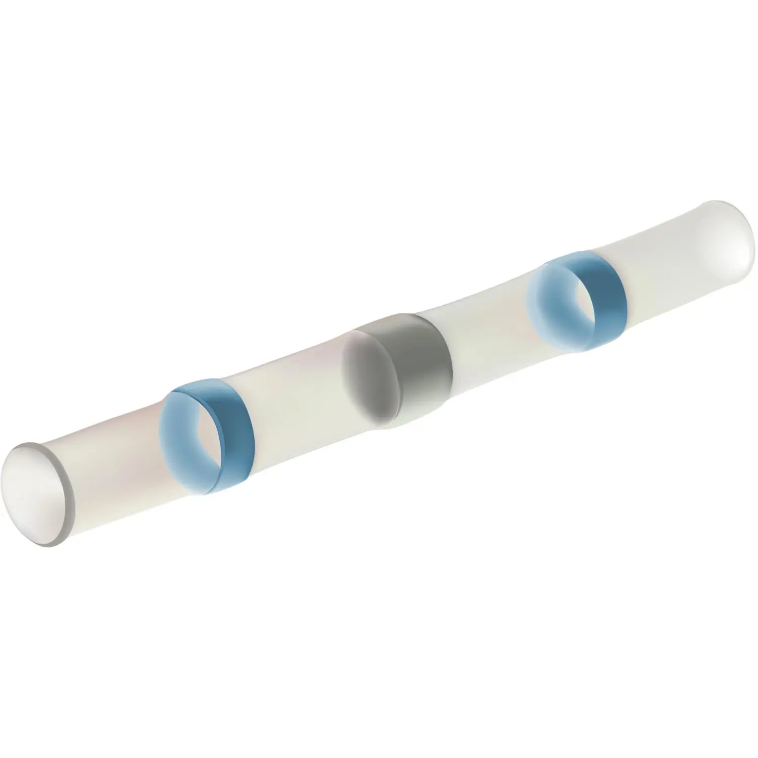 Produktfoto 1 von Lötverbinder mit Schrumpfschlauch isoliert, Farbe Kodierung DIN Querschnitt 2mm² - 4mm² blau, transparent