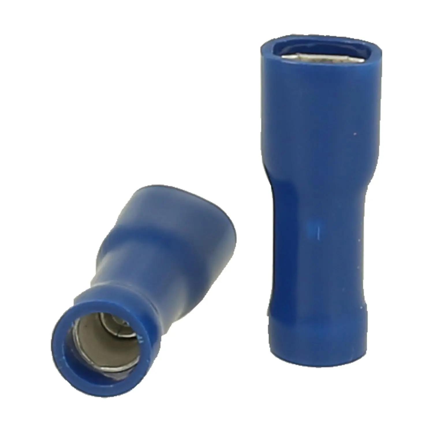 Produktfoto 1 von F611488D STEX24 Flachsteckhülsen, Steckgröße 4,8 x 0,8mm vollisoliert, mit Isolationscrimp Querschnitt 1,5mm² - 2,5mm² blau