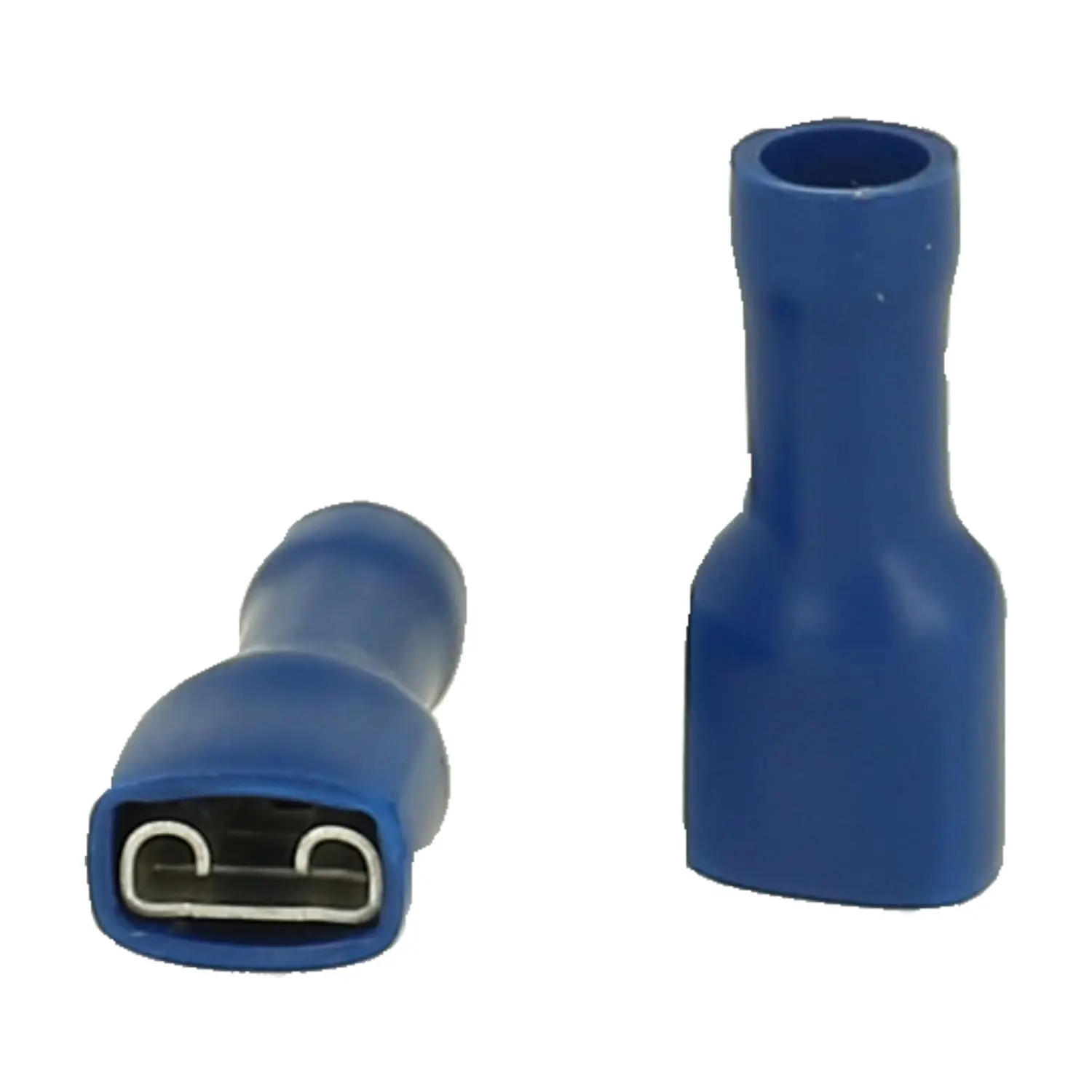 Produktfoto 1 von F611638D STEX24 Flachsteckhülsen, Steckgröße 6,3 x 0,8mm vollisoliert, mit Isolationscrimp Querschnitt 1,5mm² - 2,5mm² blau