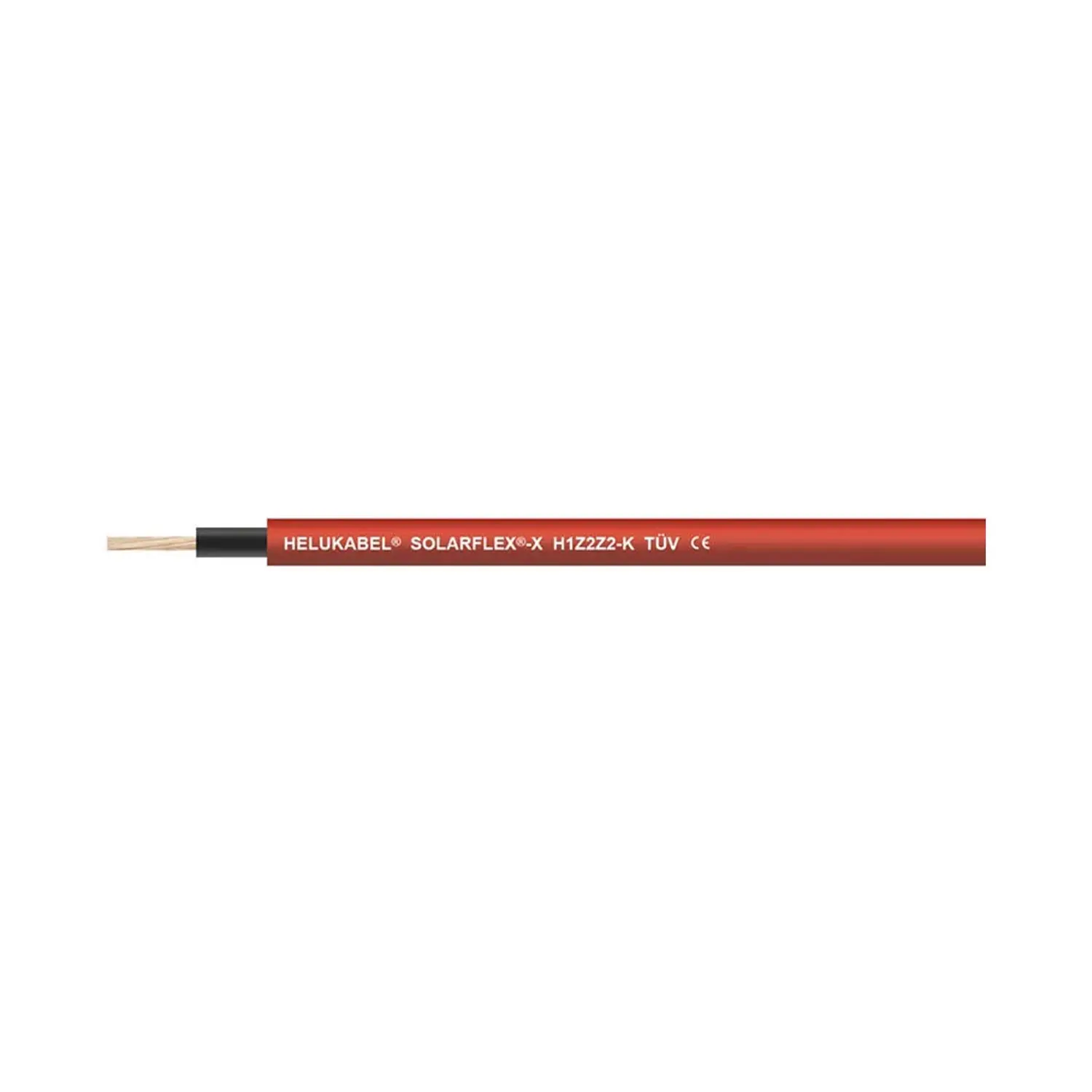 Produktfoto 1 von 713571 HELU KABEL H1Z2Z2-K rot 1X10mm² AWG8 Leitung für Photovoltaiksysteme AD 6,9mm - 7,7mm Prüfspannung 6500V