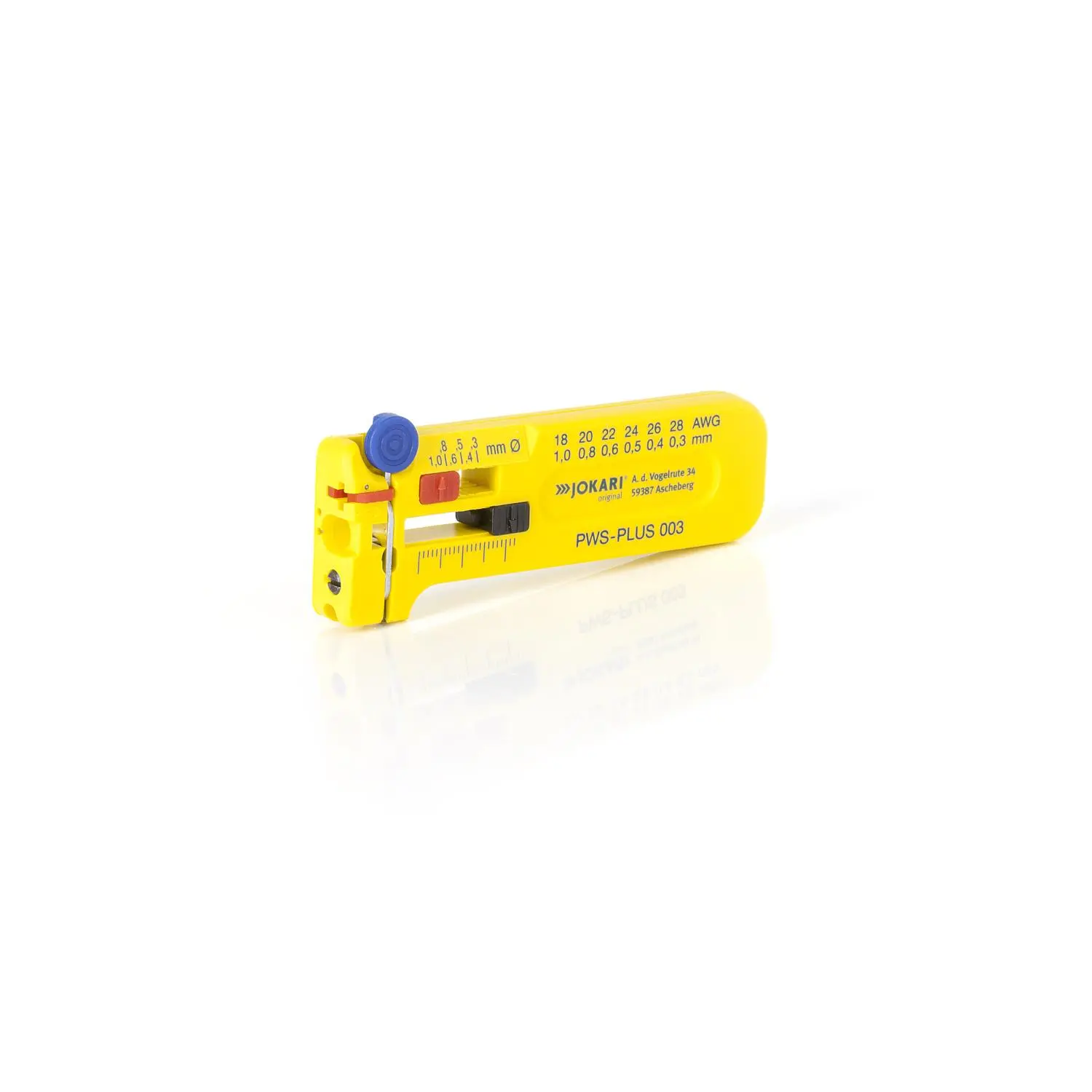 Produktfoto 1 von 40026 JOKARI Mikro-Präzisionsabisolierer PWS-Plus für Telekomunikations-Leitungen passend für Rundkabel Außendurchmesser 0,30 - 1,0mm
