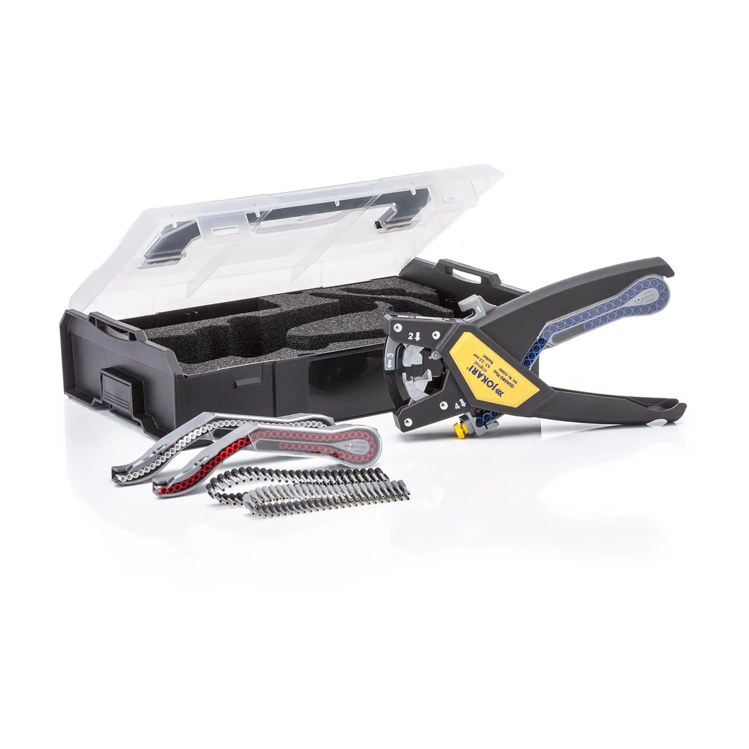 Produktfoto 1 von 62000 JOKARI Abisolierzange SET QUADRO Plus Querschnitt 0,5mm² - 2,5mm² AWG20 - AWG14