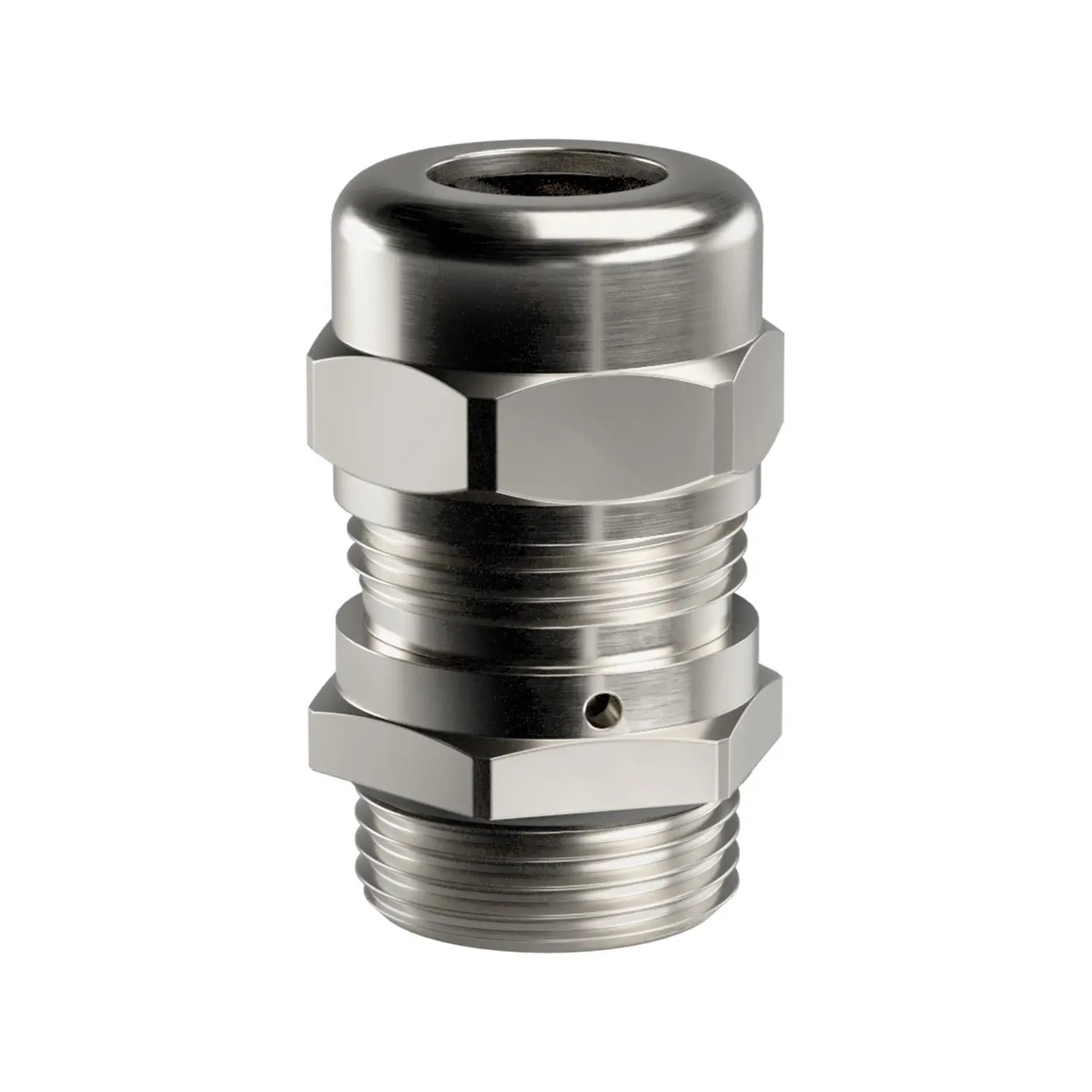 Produktfoto 1 von Druckausgleichsverschraubung M20x1,5 Membrantyp PTFE Messing (CuZn) vernickelt Gewindelänge 8,0mm
