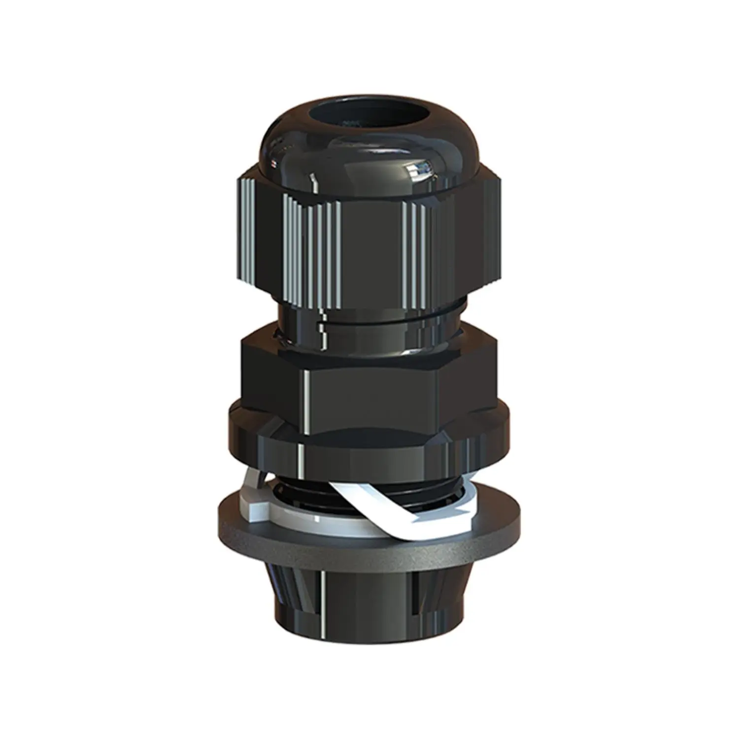Produktfoto 1 von Verschraubung Click einrastend Polyamid (PA) Farbe tiefschwarz RAL 9005