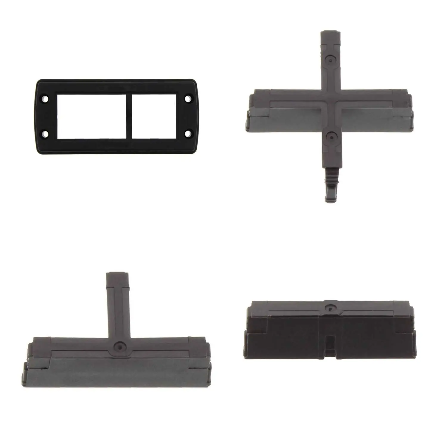 28500.1060K CONTA-CLIP Kabeldurchführungsrahmen KDS-SR inklusive Inlay 1-, 2- und 4-fach für klein, groß und doppelte Dichtelemente, Inlays 1-, 2-, 4- und 6-fach Montageausschnitt 113,5 mm x 46,0mm