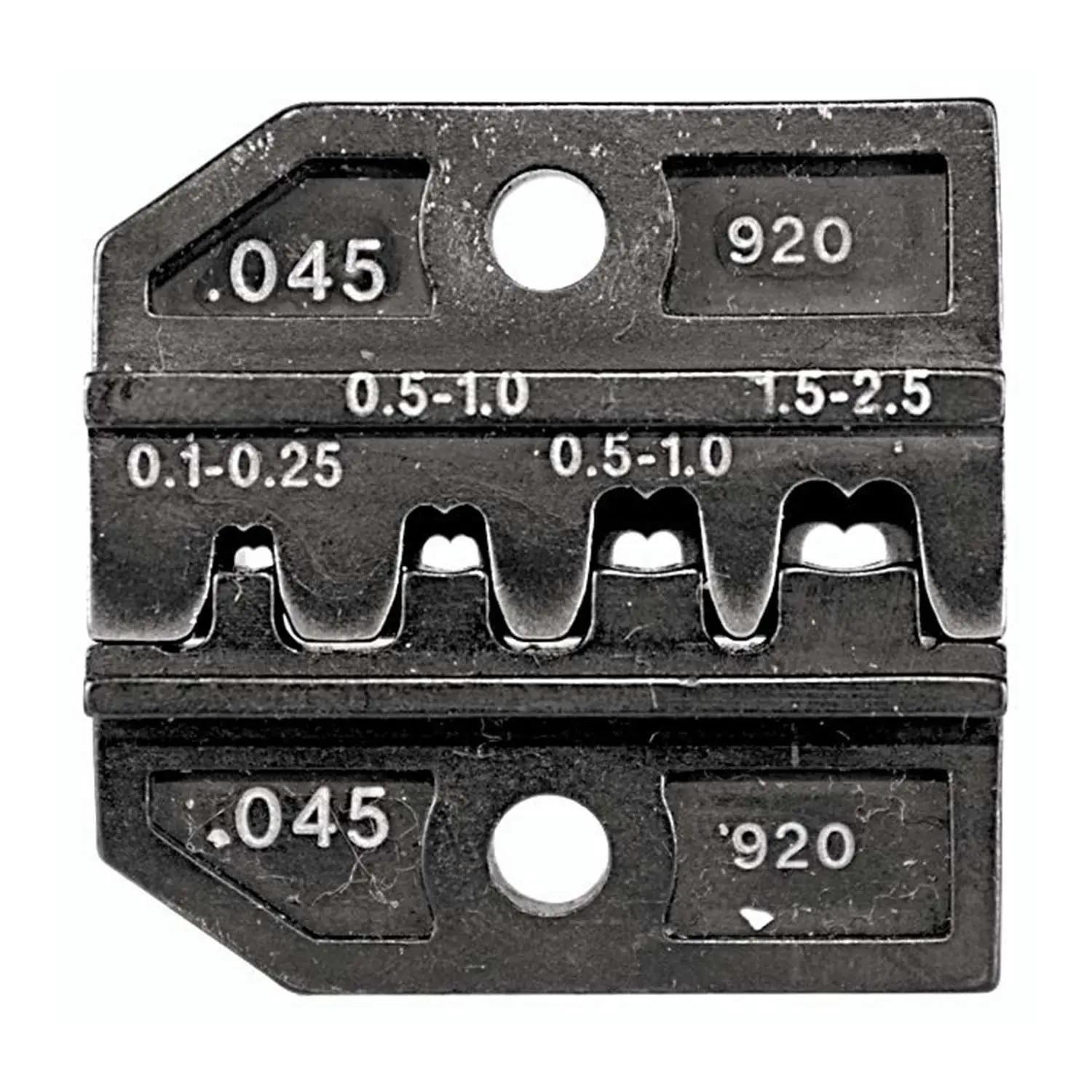 Produktfoto 1 von 624 045 3 0 Rennsteig Werkzeuge GmbH Crimpeinsatz für Flachstecker gerade Querschnitt 0,1mm² - 2,5mm²