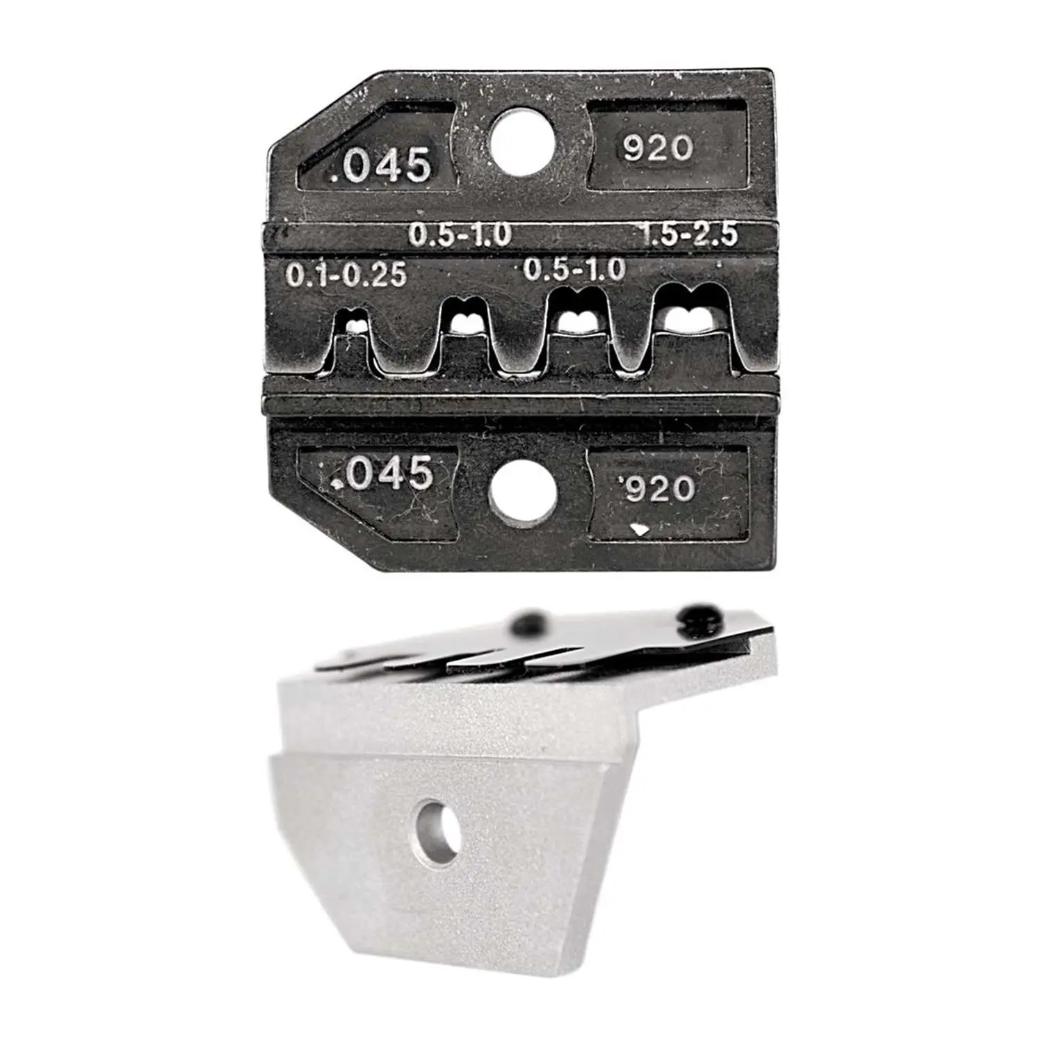 Produktfoto 1 von 624 045 3 01 Rennsteig Werkzeuge GmbH Crimpeinsatz für Flachstecker gerade Steckerbreite 2,8 / 4,8mm Querschnitt 0,1mm² - 2,5mm²