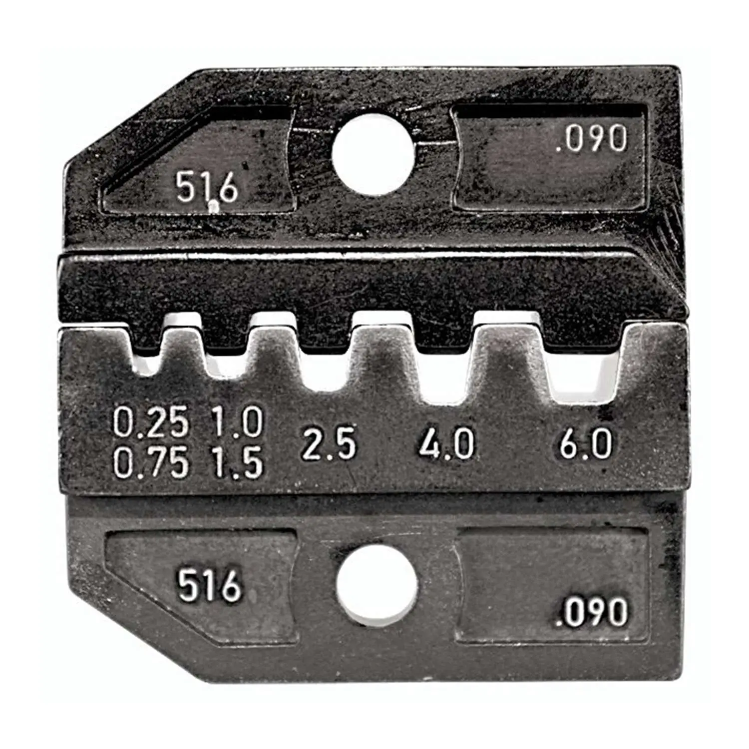 Produktfoto 1 von 624 090 3 0 Rennsteig Werkzeuge GmbH Crimpeinsatz für isolierte / unisolierte Aderendhülsen Querschnitt 0,25mm² - 6mm²