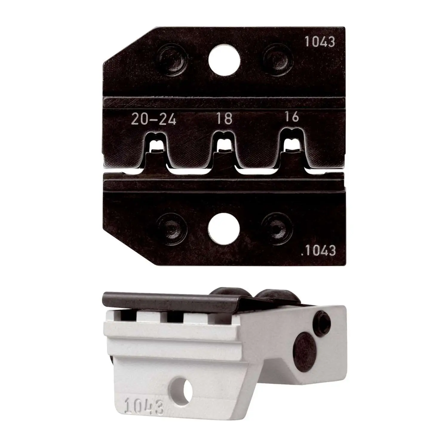 Produktfoto 1 von 624 1043 3 01 Rennsteig Werkzeuge GmbH Crimpeinsatz für Mini-Fit gestanzte-Kontakt Querschnitt AWG24 - AWG16