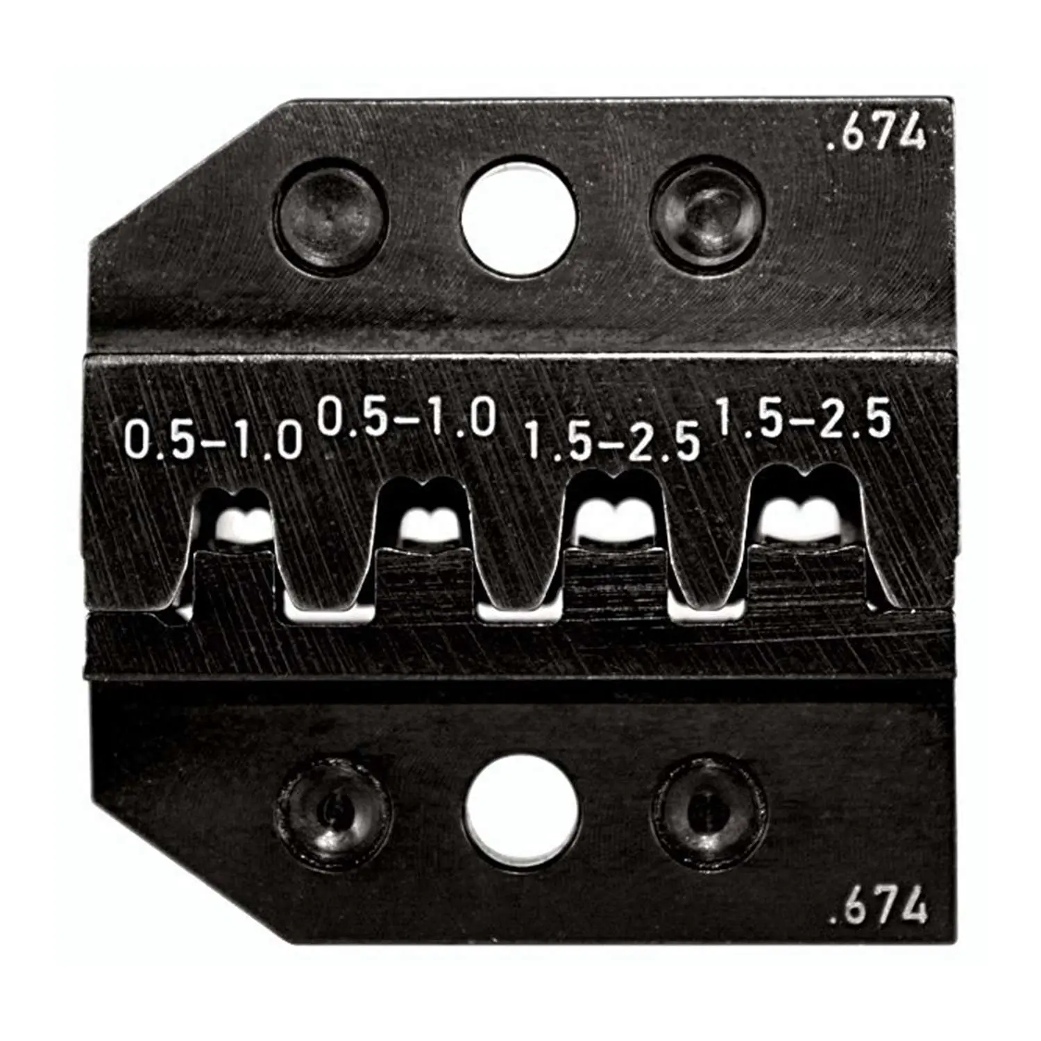 Produktfoto 1 von 624 674 3 0 Rennsteig Werkzeuge GmbH Crimpeinsatz für Junior P. Timer- Verbinder gestanzte-Kontakt Querschnitt 0,5mm² - 2,5mm²