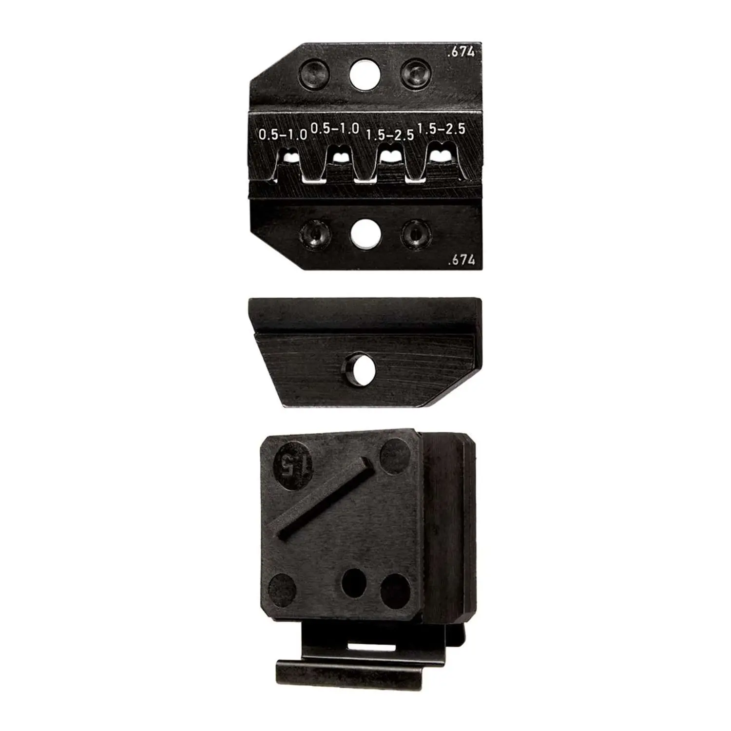 Produktfoto 1 von 624 674 3 023 Rennsteig Werkzeuge GmbH Crimpeinsatz für Junior P. Timer- Verbinder gestanzte-Kontakt Querschnitt 0,5mm² - 2,5mm²