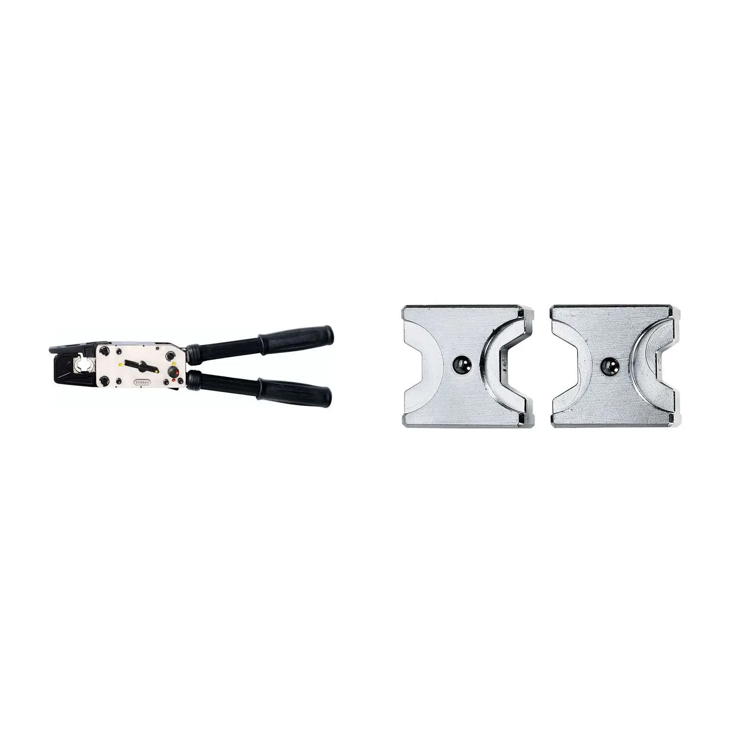 Produktfoto 1 von 633 201 3 K1 Rennsteig Werkzeuge GmbH Handcrimpzange MPZ 55 im Kunststoffkoffer für Rohrkabelschuh und Presskabelschuh, Pressbreite 7,0mm Querschnitt (Cu): 10mm² - (Cu): 70mm²