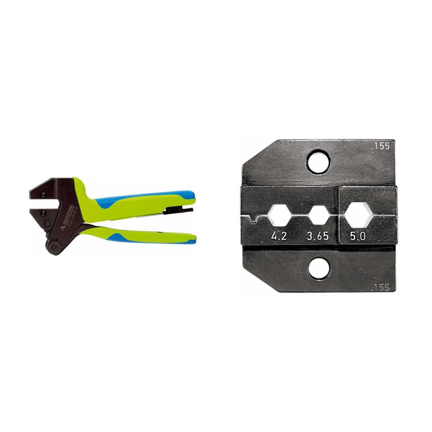Produktfoto 1 von 624 155 3 0 K1 Rennsteig Werkzeuge GmbH Crimpzange PEW12 für LWL- Verbinder inkl. Crimpeinsätze
