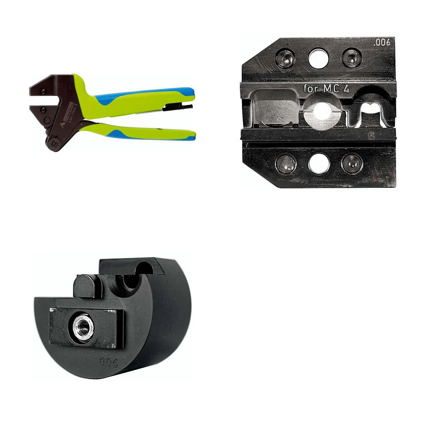 Produktfoto 1 von 624 006 3 0 K2 Rennsteig Werkzeuge GmbH Crimpzange PEW12 für Multi-Contact MC4 Steckverbinder inkl. Crimpeinsätze-Solar und Kontaktaufnahme