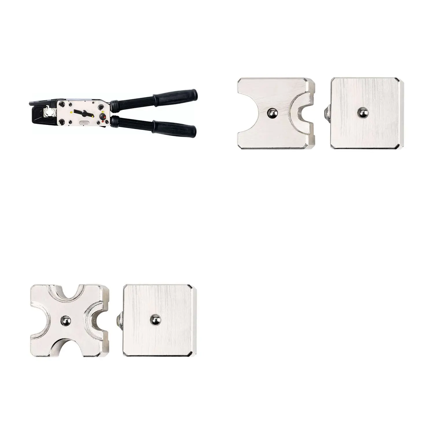 Produktfoto 1 von 633 404 3 K2 Rennsteig Werkzeuge GmbH Handcrimpzange MPZ 55 im Kunststoffkoffer für Quetschkabelschuhe ohne Isolation, Pressbreite 9,0mm Querschnitt (Cu): 10mm²/(Al): 10mm² - (Cu): 70mm²/(Al): 70mm²