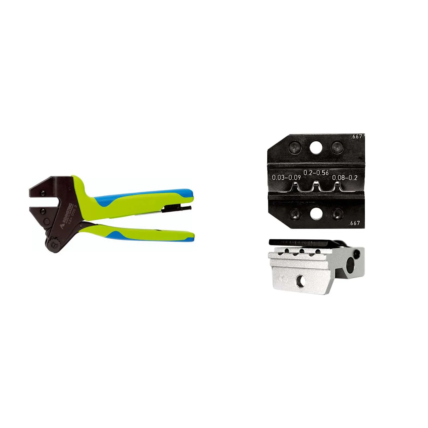 Produktfoto 1 von 624 667 3 01 K1 Rennsteig Werkzeuge GmbH Crimpzange PEW12 für D-Sub gestanzte-Kontakt Querschnitt 0,03mm² - 0,56mm²