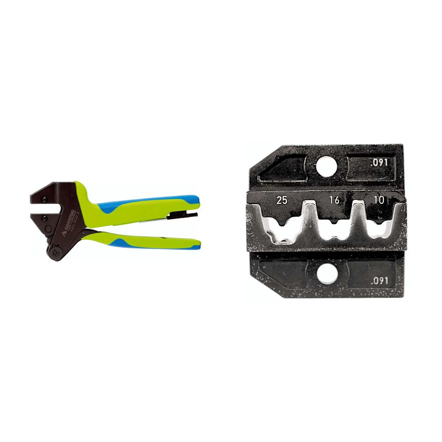 Produktfoto 1 von 624 091 3 0 K1 Rennsteig Werkzeuge GmbH Crimpzange PEW12 für isolierte / unisolierte Aderendhülsen inkl. Crimpeinsätze